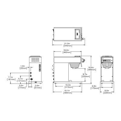 Bunn 23001.0069 CWTF-TC DV Automatic Thermal Carafe Coffee Brewer - Dual  Voltage