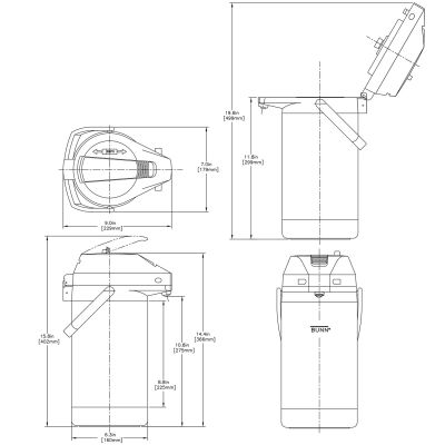 Air pot 3 L pump mechanism : Stellinox