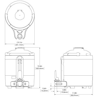 1Gal(3.8L) TF Server -no Base- Mechanical Sight Gauge, GEN3