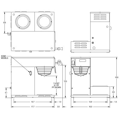 BUNN AXIOMP-DV-3, 1L/2U PF — CoffeeAM