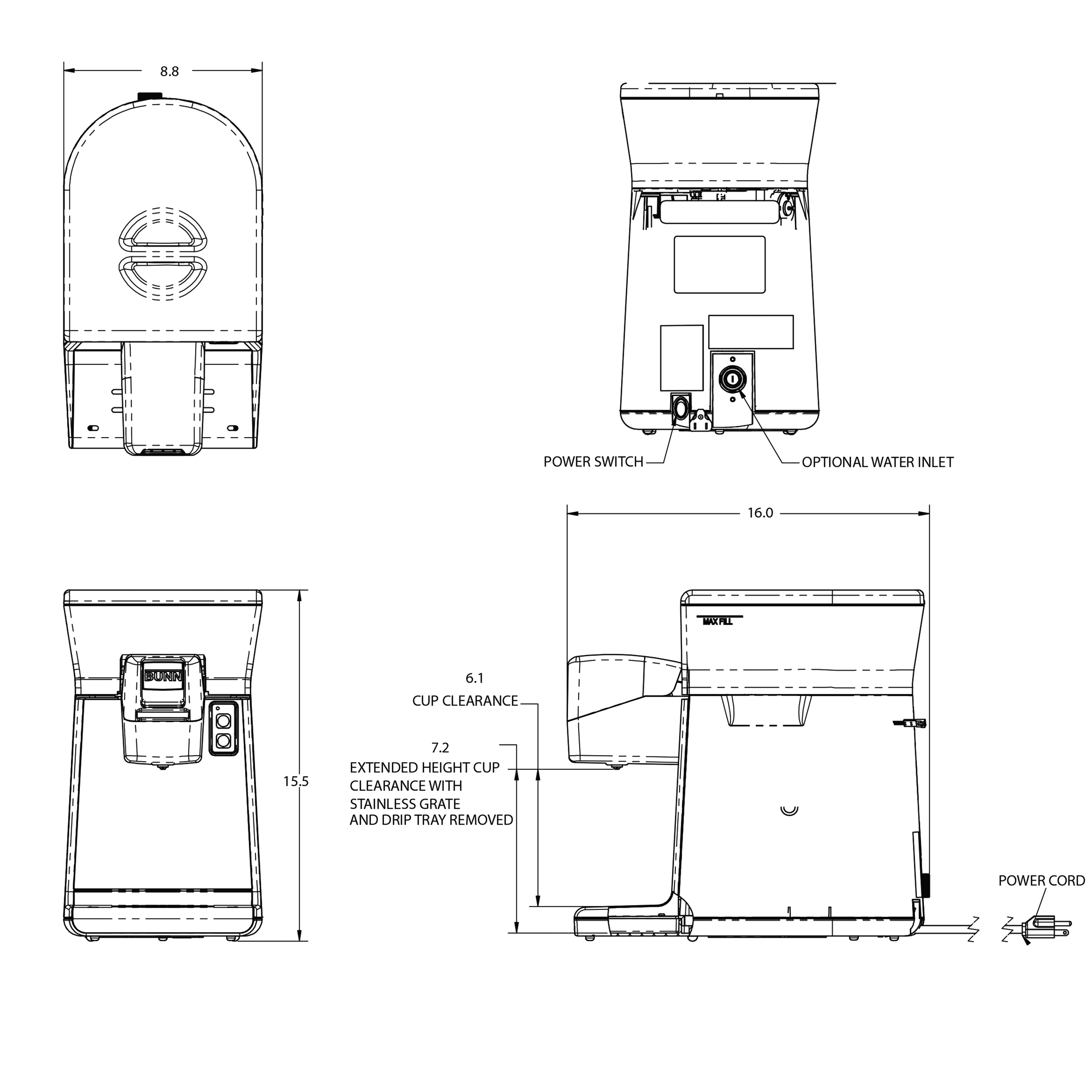 MCR (Automatic) Coffee BUNN Commercial Site