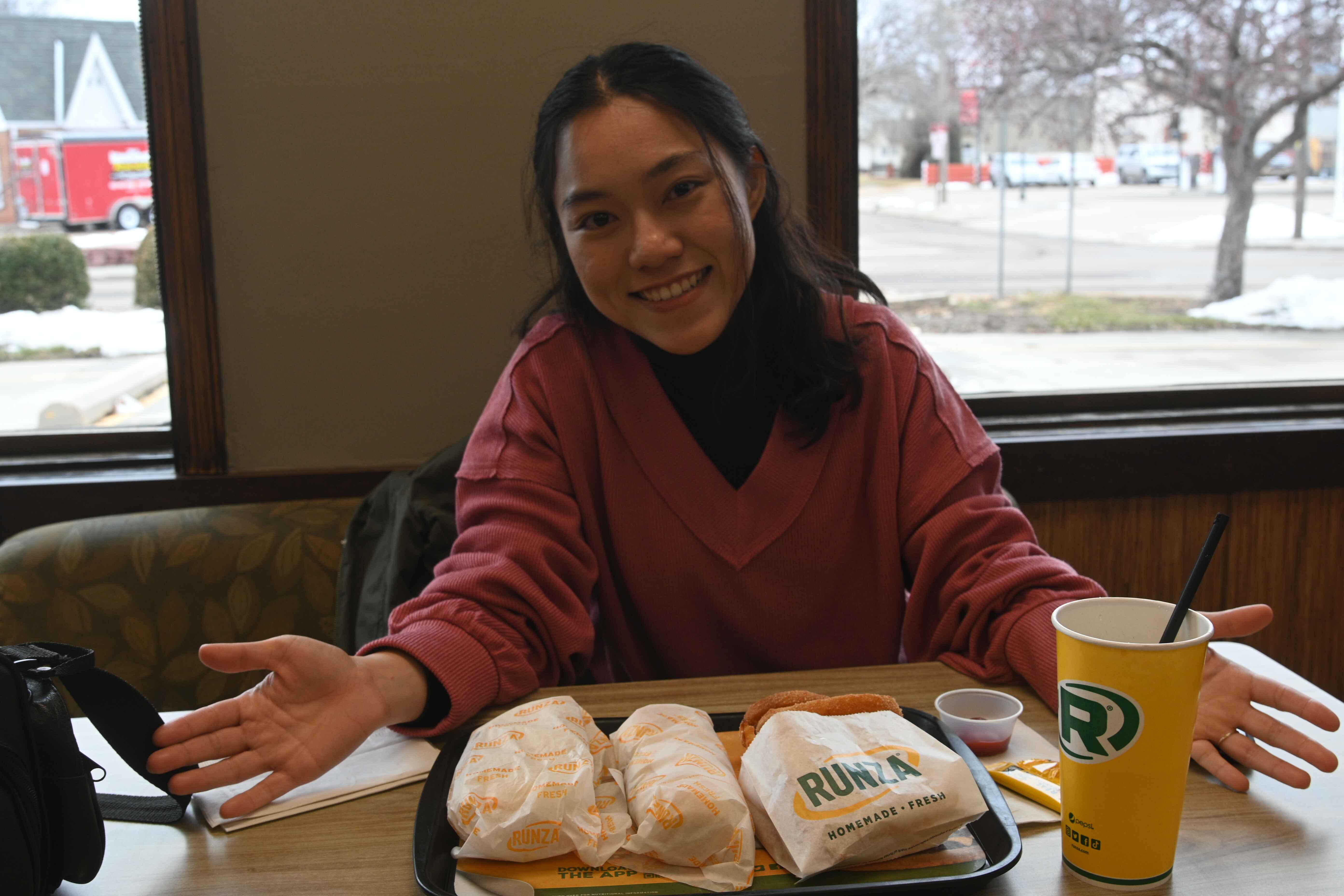 Thu posing with Runzas