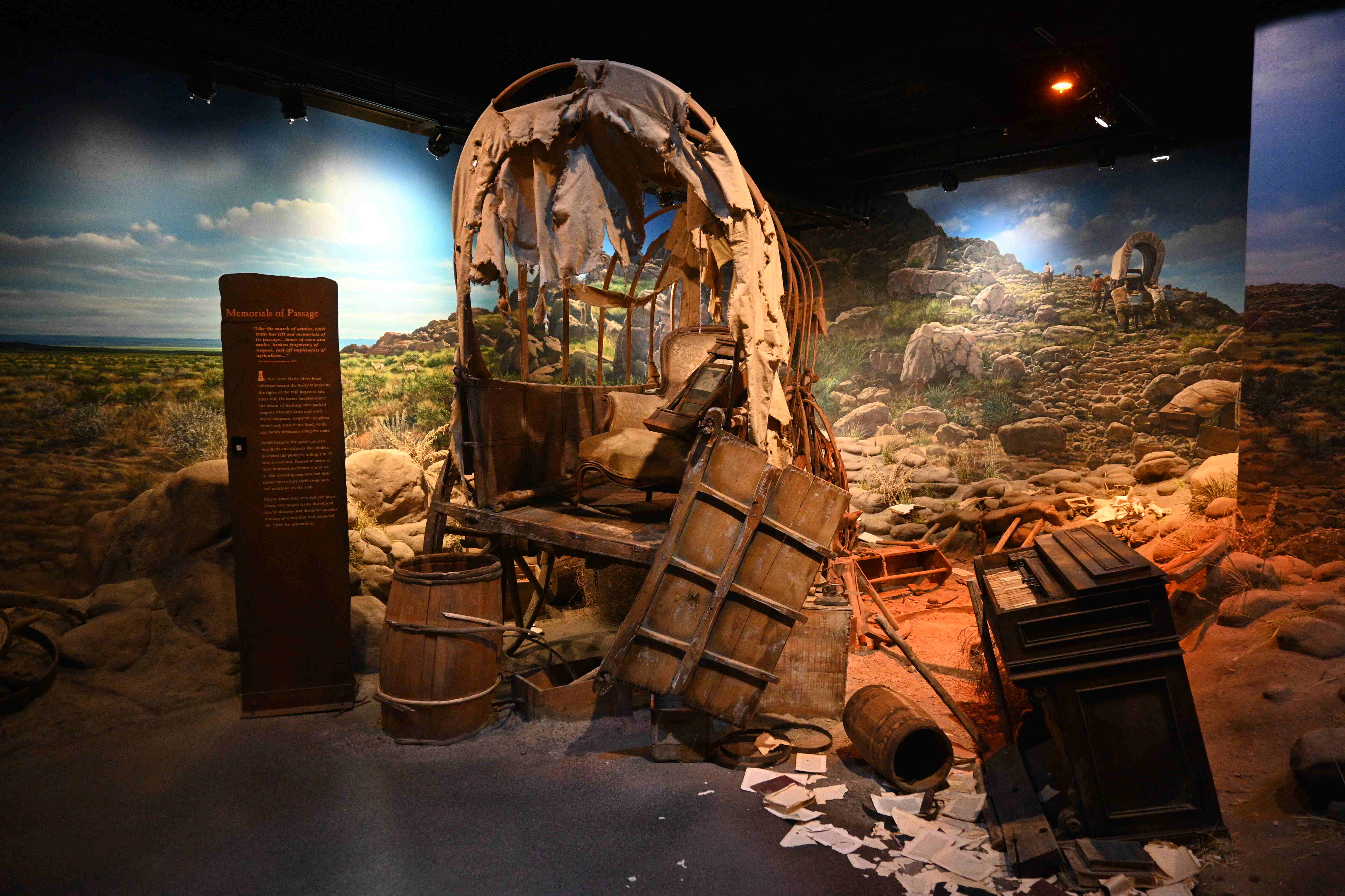 Broken carriage exhibit