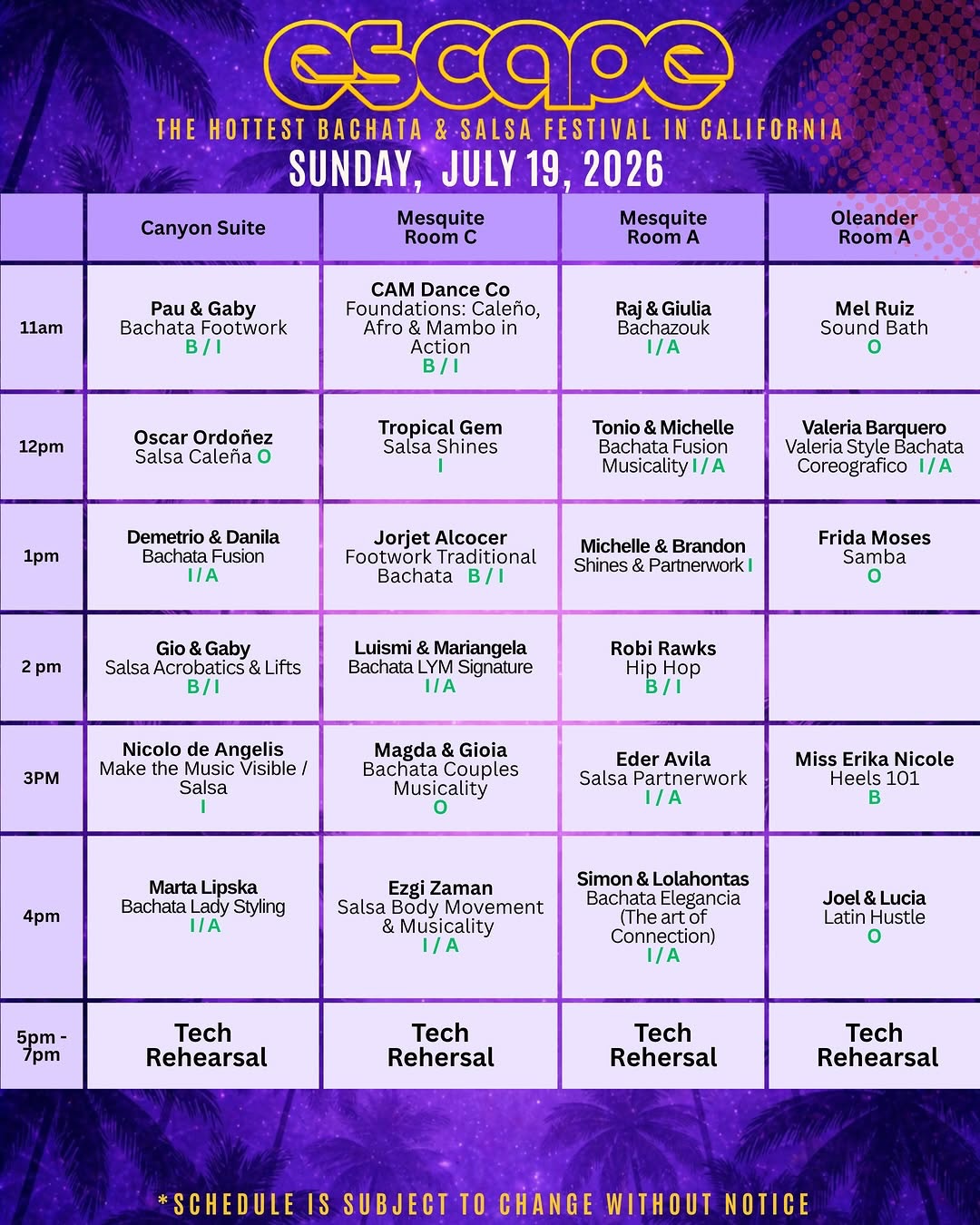 Escape The Hottest Bachata & Salsa Festival In California