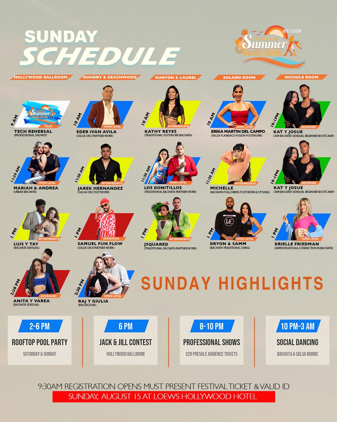 (3HR BACHATA SENSUAL BEGINNER BOOTCAMP) for Los Angeles Summer Bachata Festival