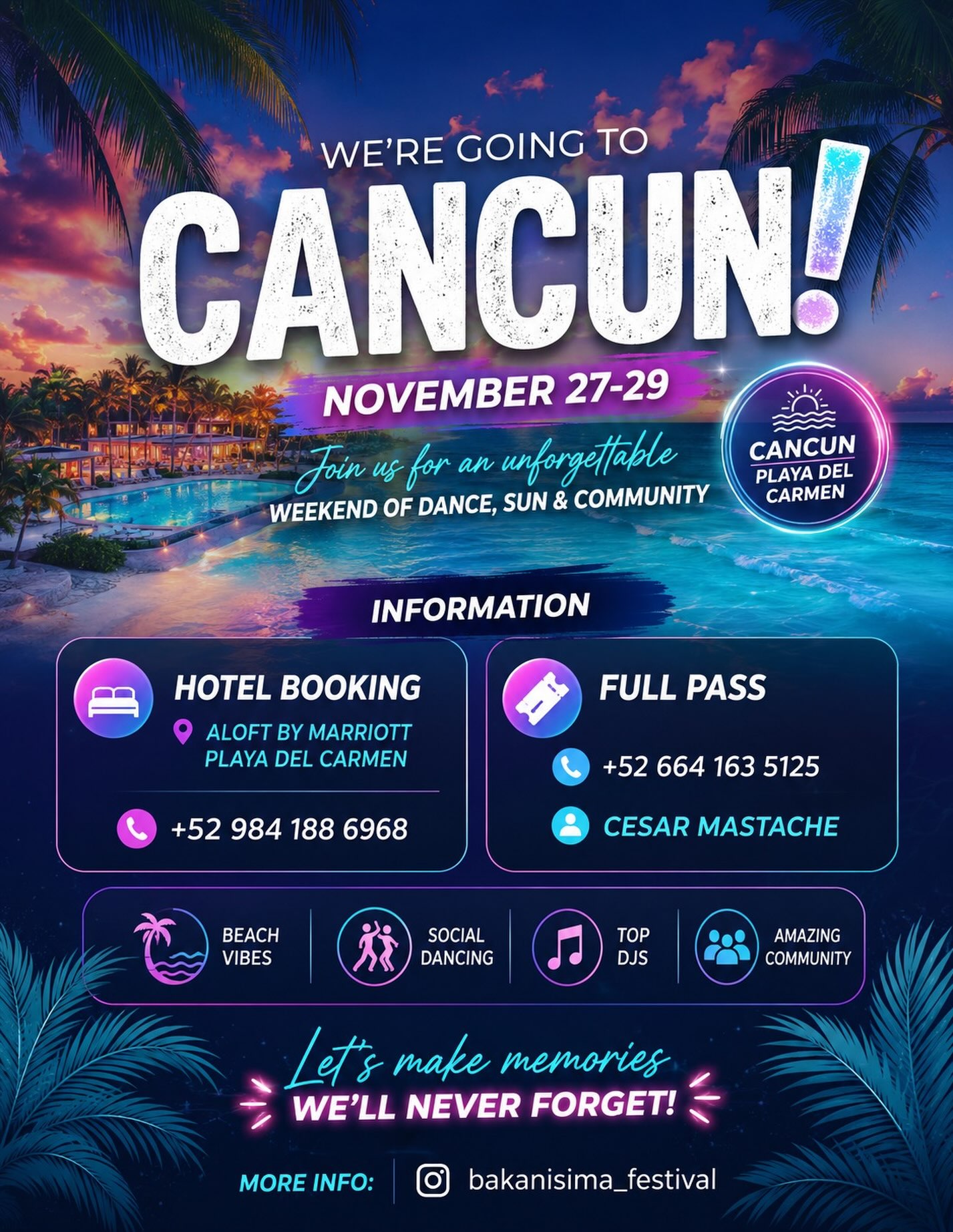 We're Going to Cancun!