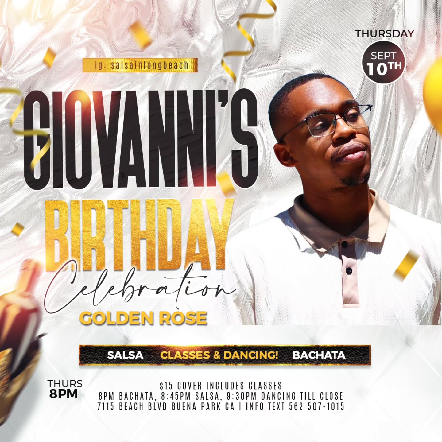 Giovanni's Birthday Celebration Golden Rose