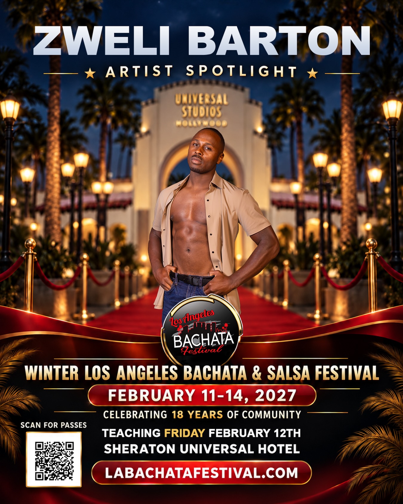 Zweli Barton Artist Spotlight, Winter Los Angeles Bachata & Salsa Festival, Los Angeles Bachata Festival
