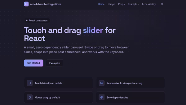 React Touch & Drag Slider