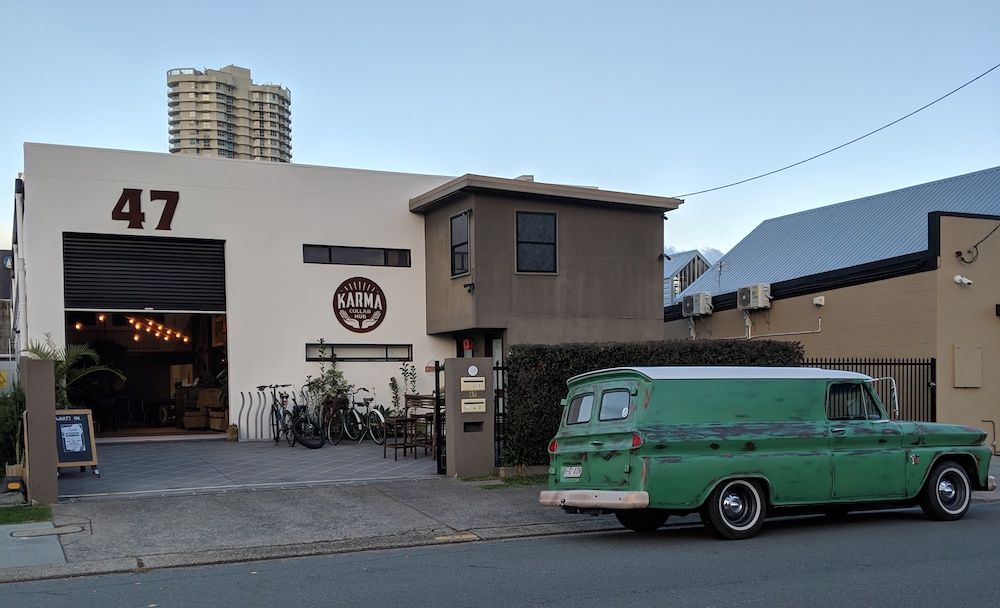 A photo of the outside of Karma Collab Hub