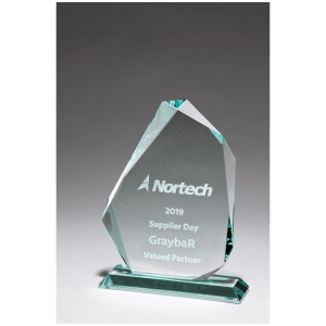 7 5/8" Iceberg Series Thick Jade Glass Award