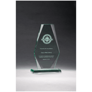 5 1/2" x 9" Premium Series Jade Glass Award