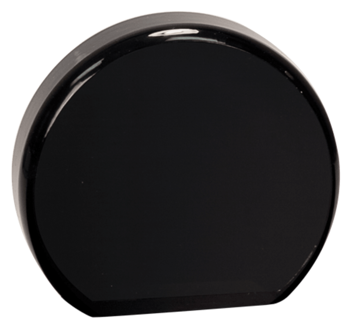 Small Black Acrylic Round, product photo