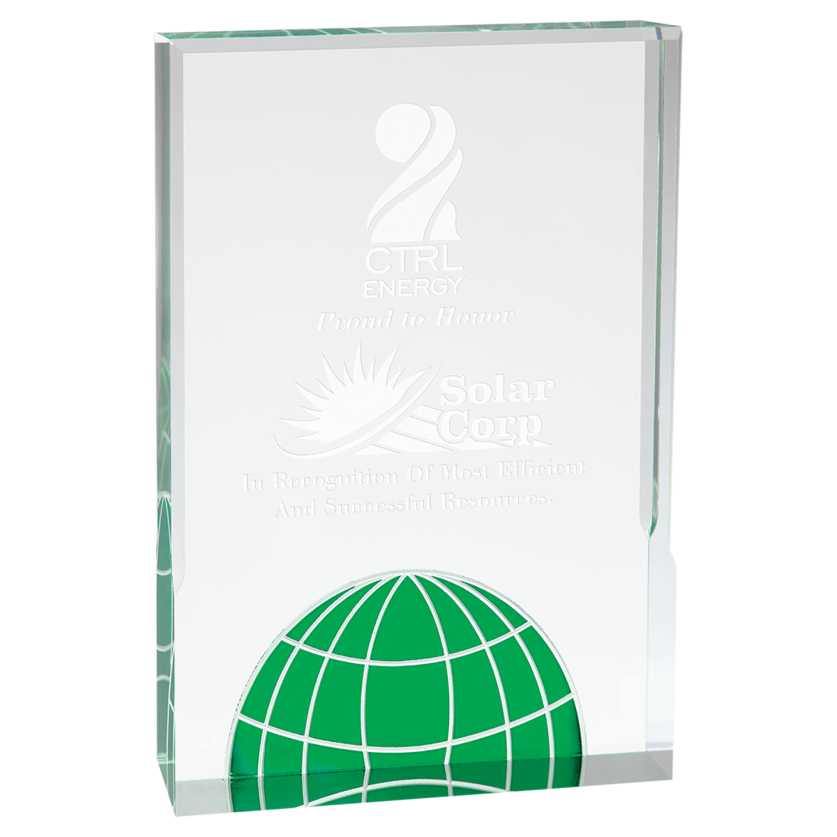 Large Green Globe Acrylic, product photo