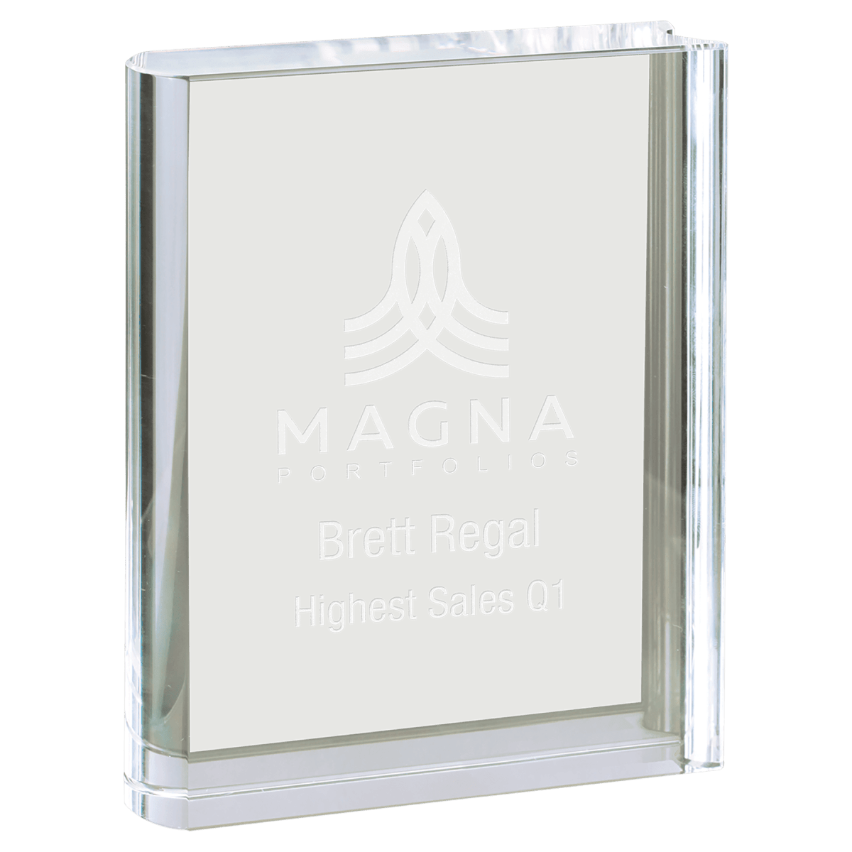 Medium Clear Crystal Book, product photo
