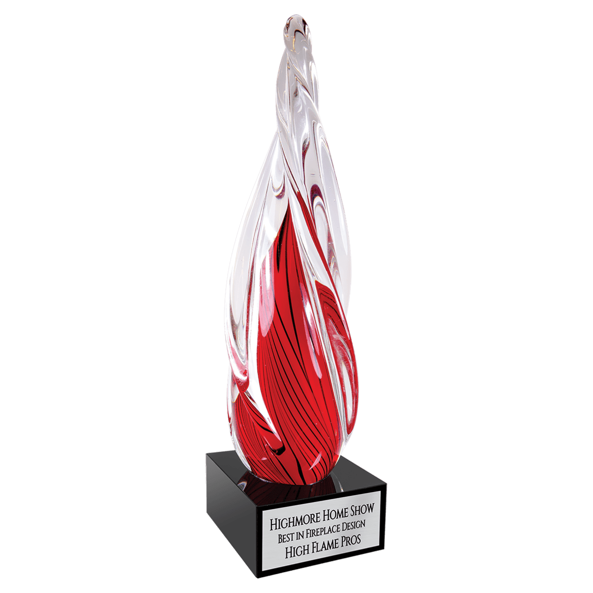 Red Twisted Spire with Black Base, product photo