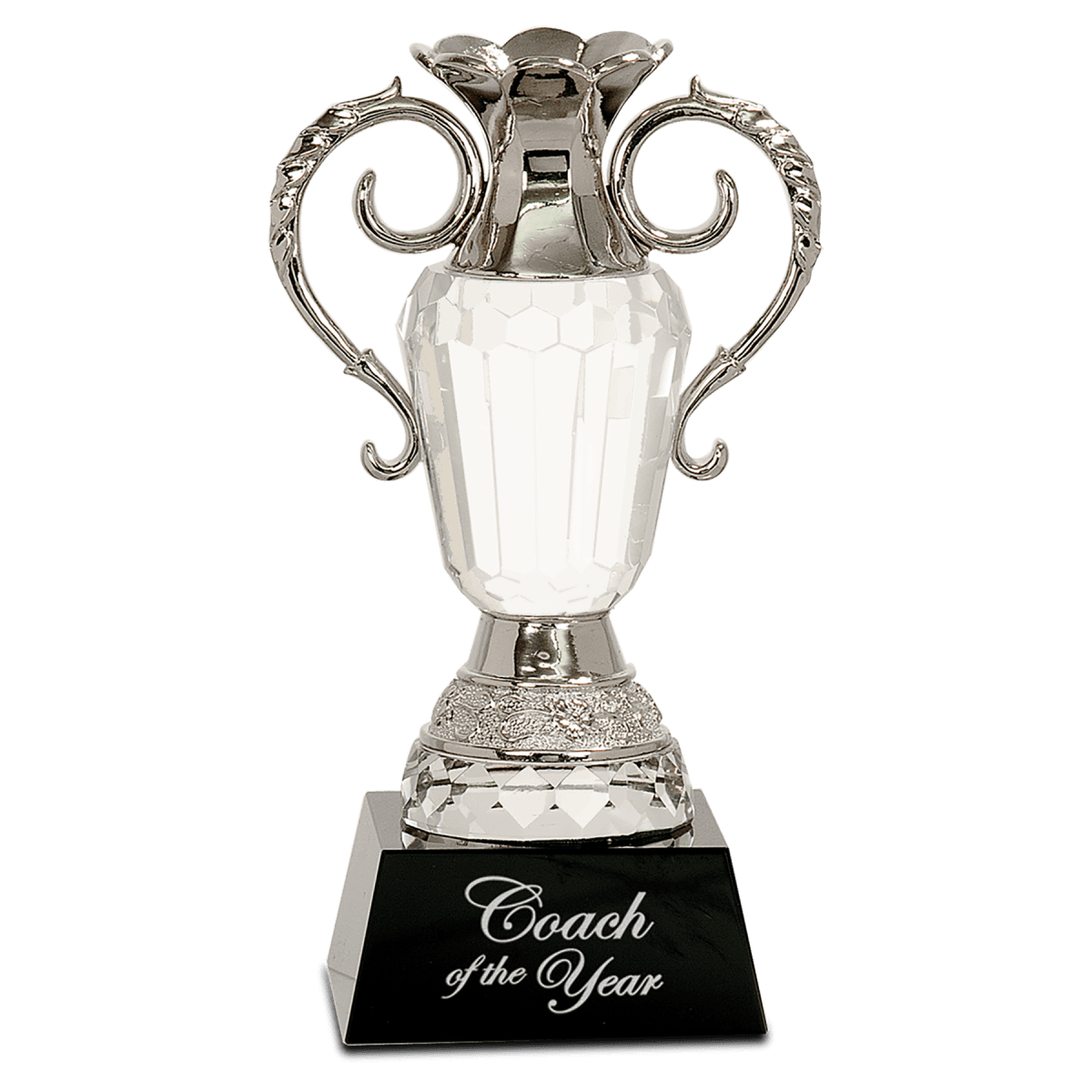 Crystal Cup with Silver Metal Handles, product photo