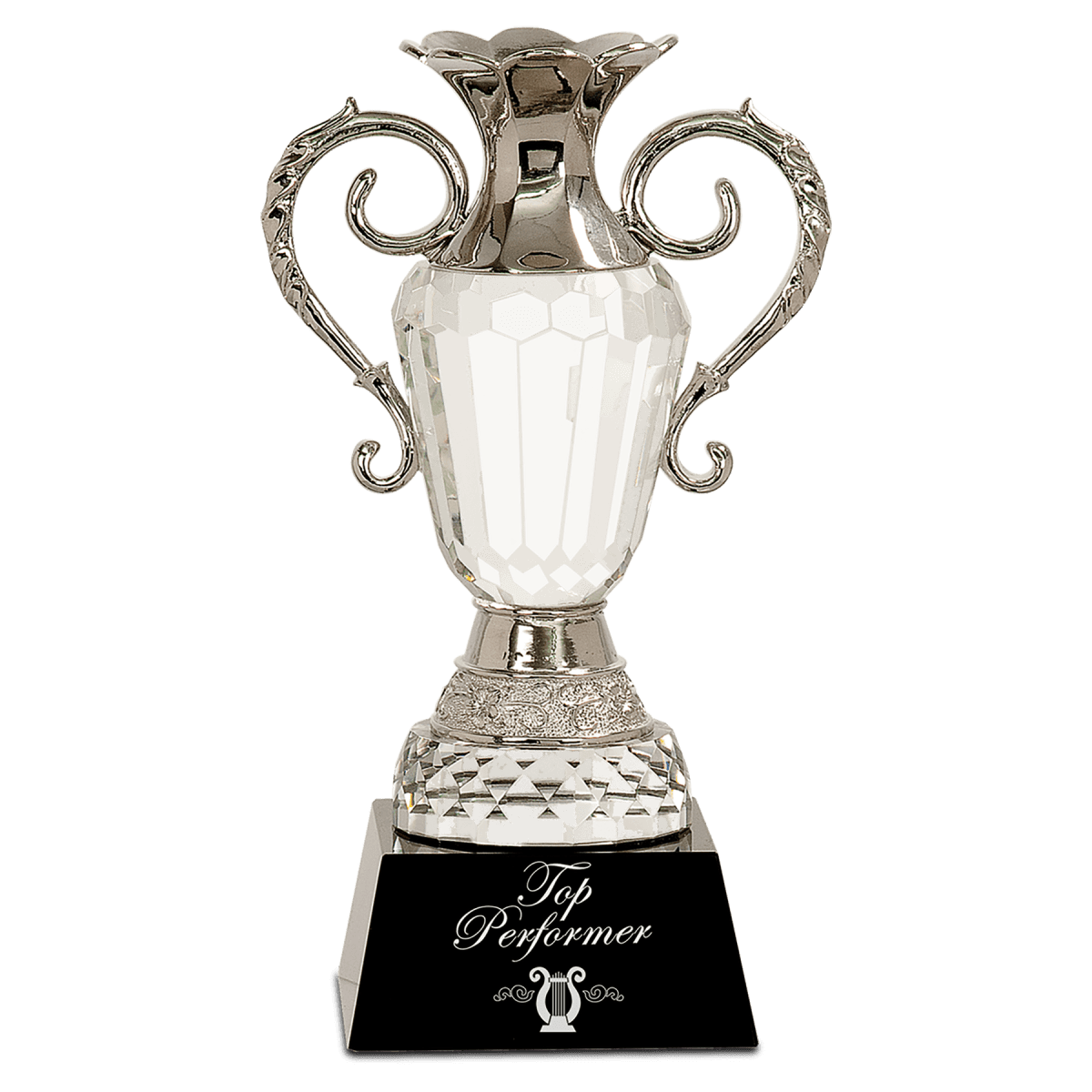 Crystal Cup with Silver Metal Handles, product photo