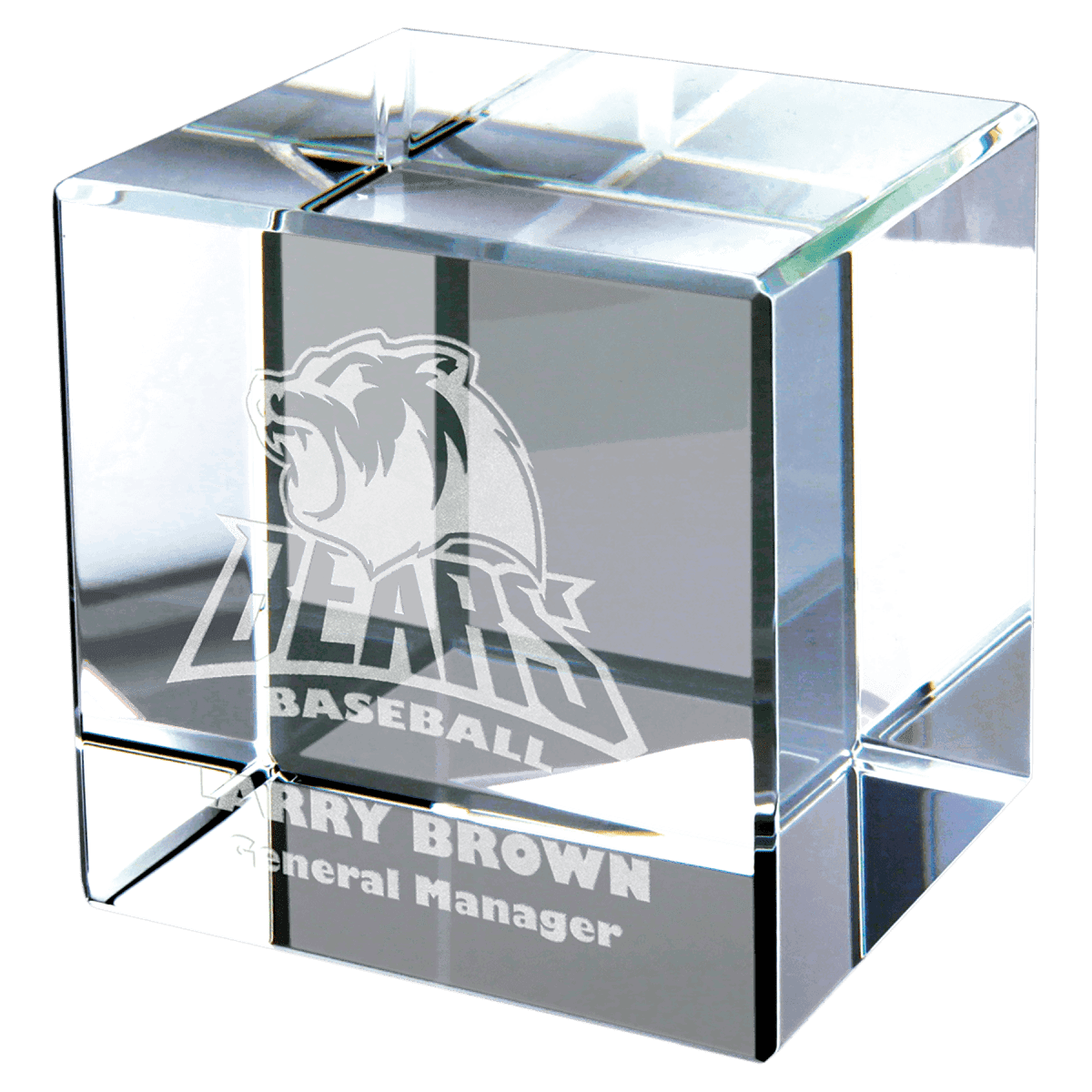 2" x 2" Crystal Cube, product photo