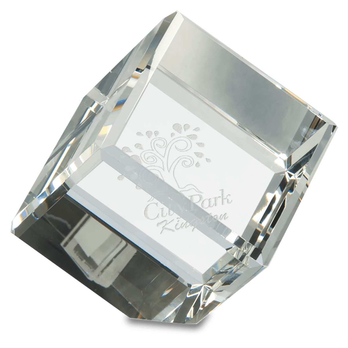 3" x 3" Crystal Cube, product photo