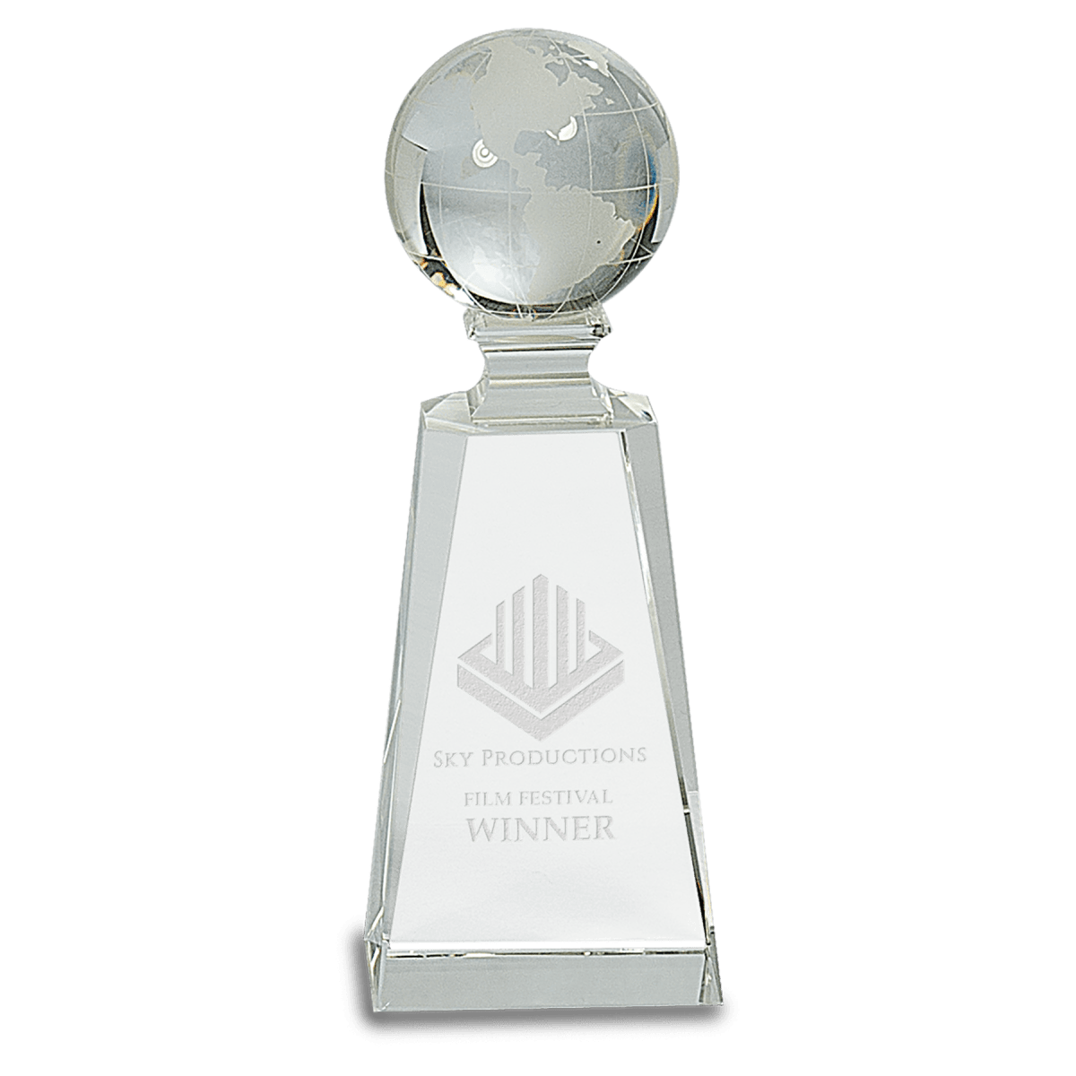 Crystal Globe on Clear Tower, product photo