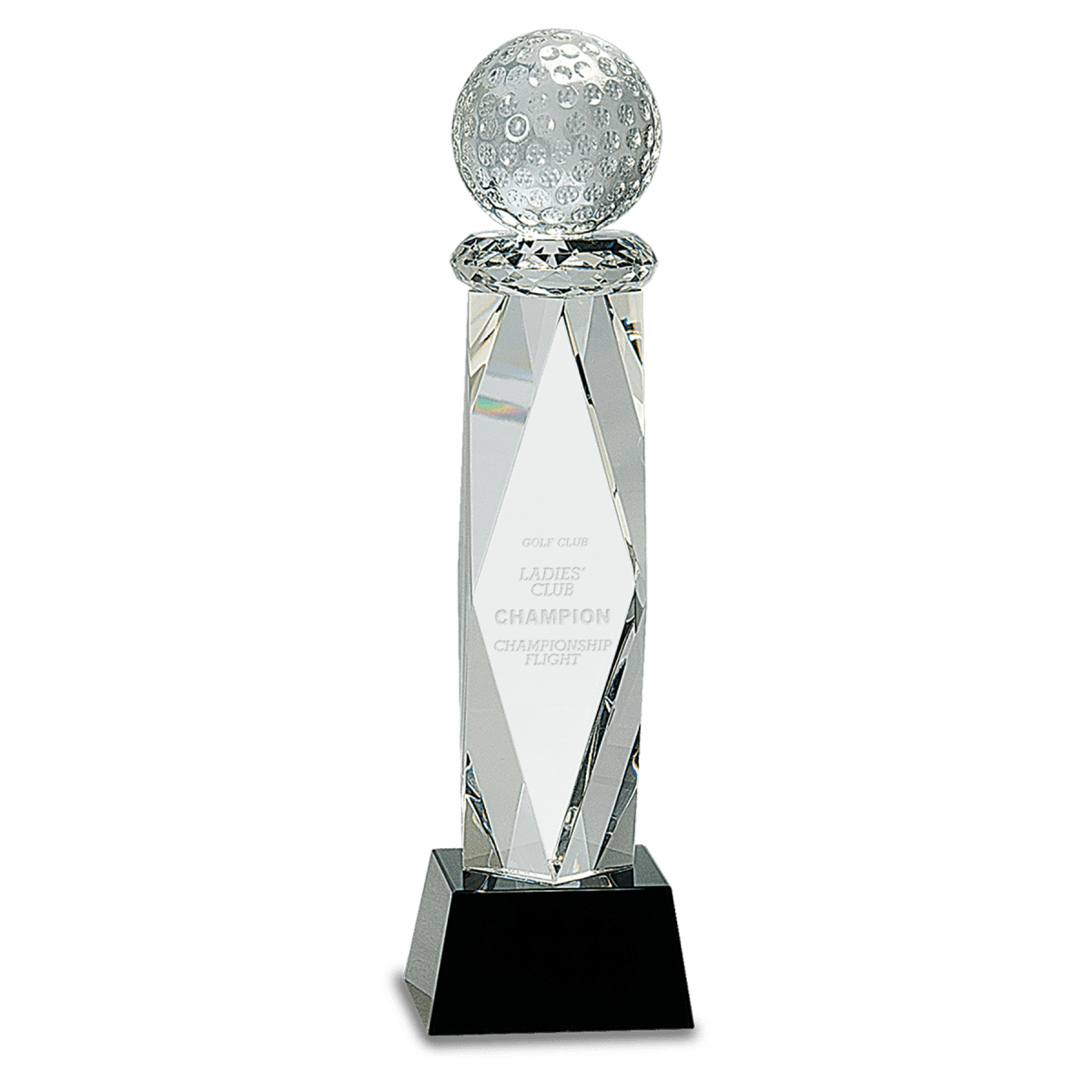 Crystal Golf Ball Tower Award, product photo