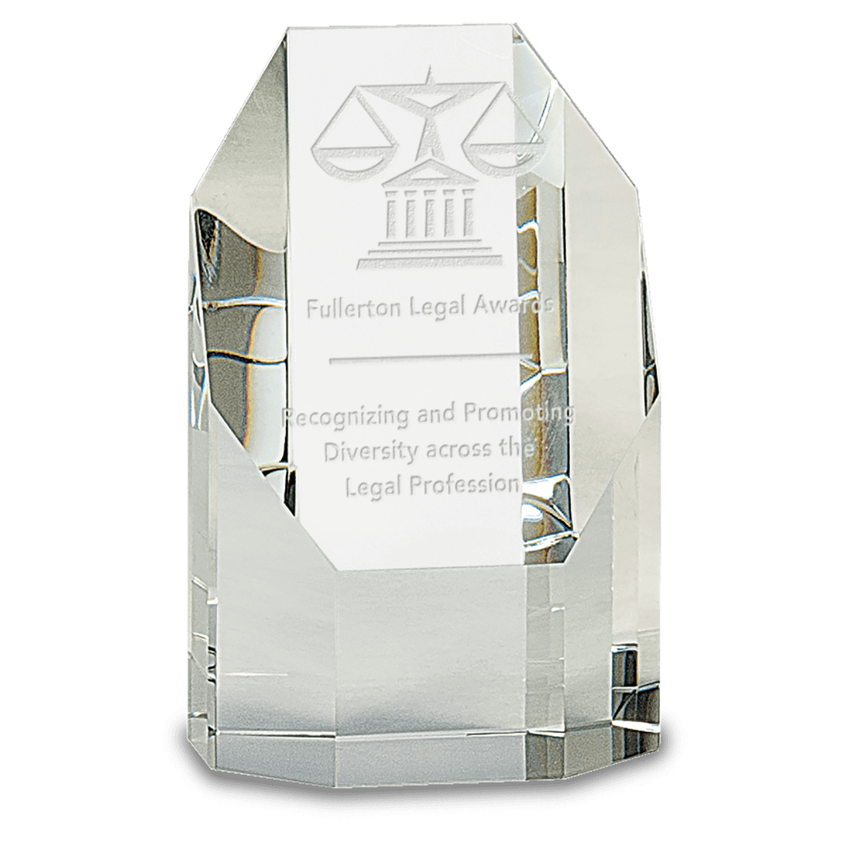 Small Clear Crystal Octagon Tower, product photo