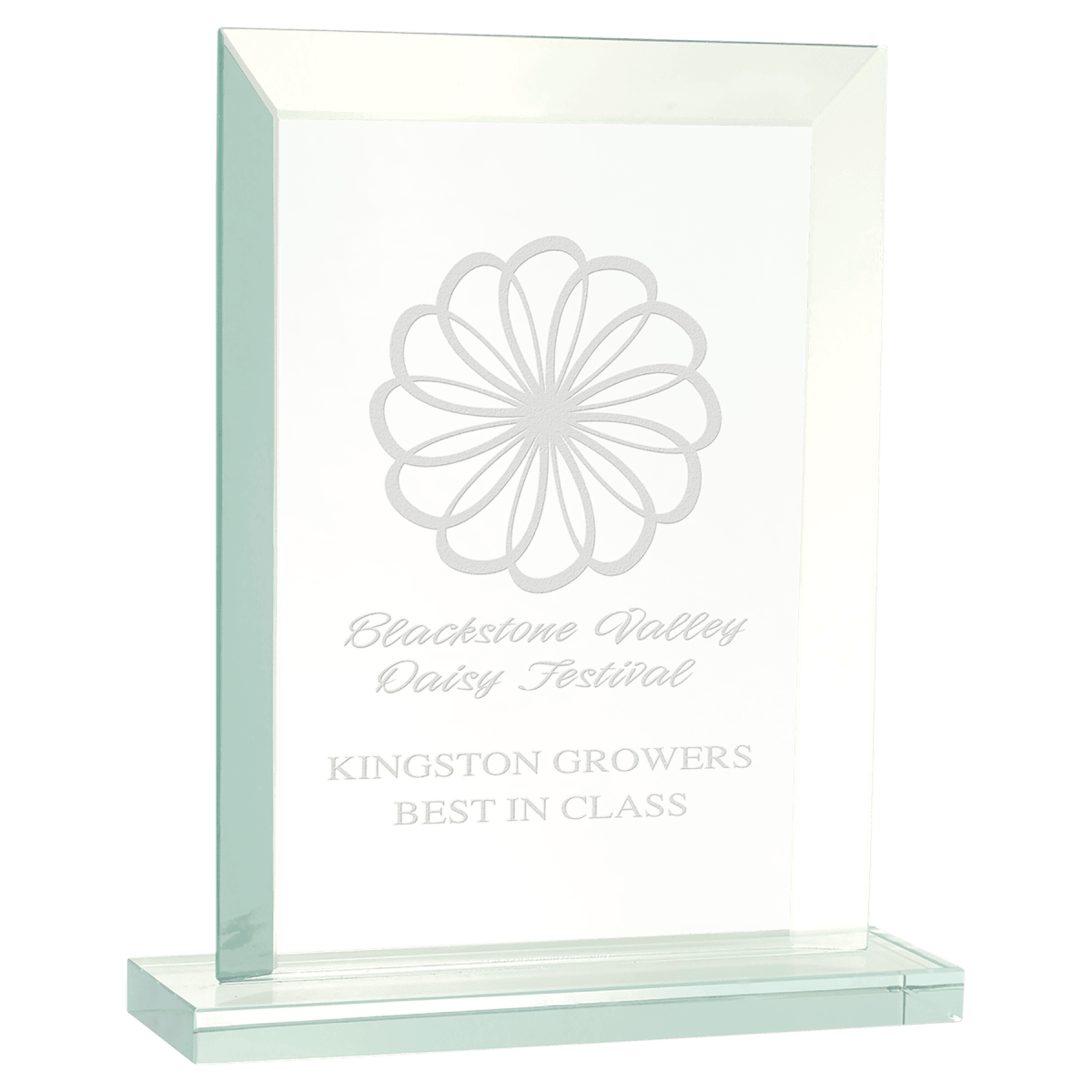 Small Rectangle Jade Glass Award, product photo