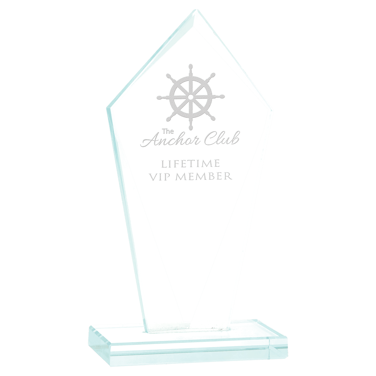 Large Diamond Jade Glass Award, product photo