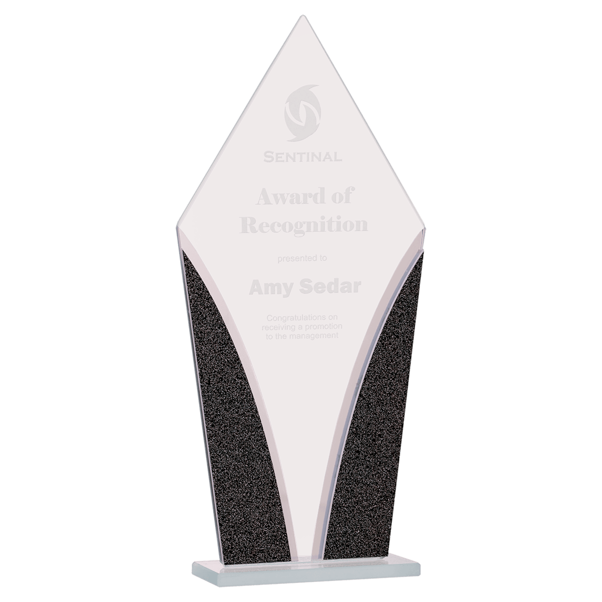 Large Diamond Designer Glass Award, product photo