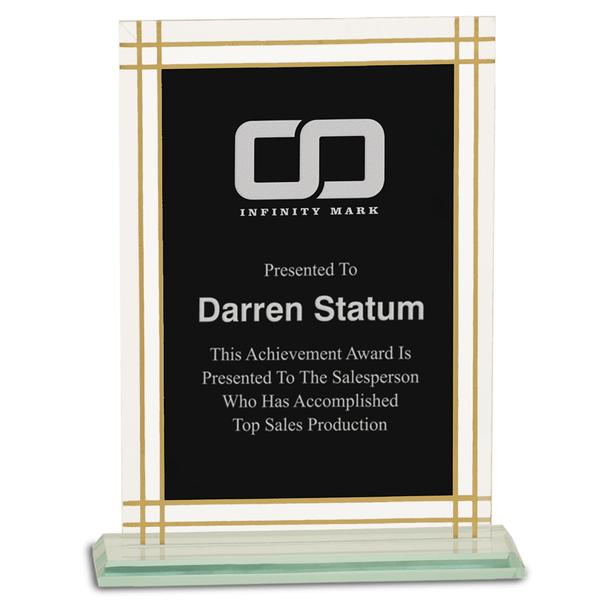 Large Contemporary Glass Full Border Award, product photo