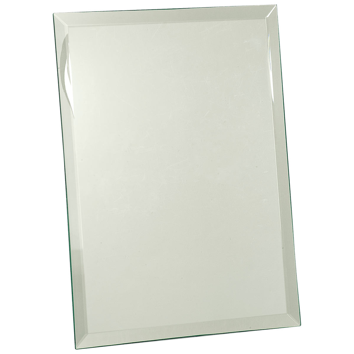 Clear Glass Mirror Plaque 9" x 12", product photo