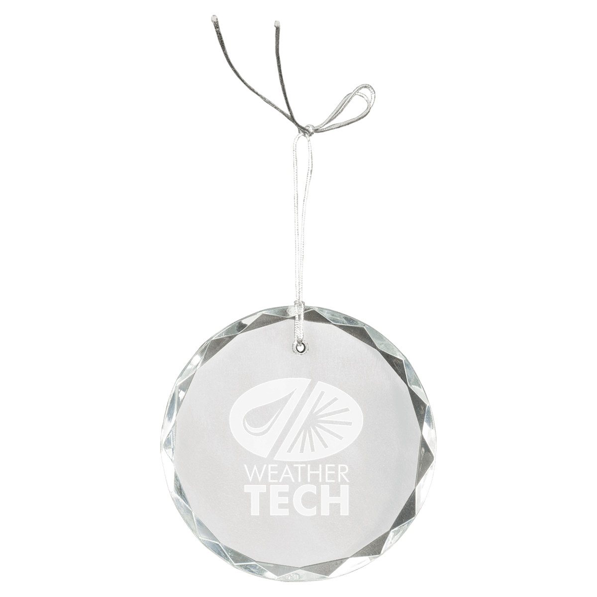 Crystal Round Faceted Ornament, product photo