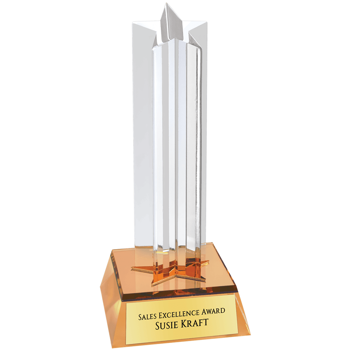 Small Gold Star Column Acrylic, product photo