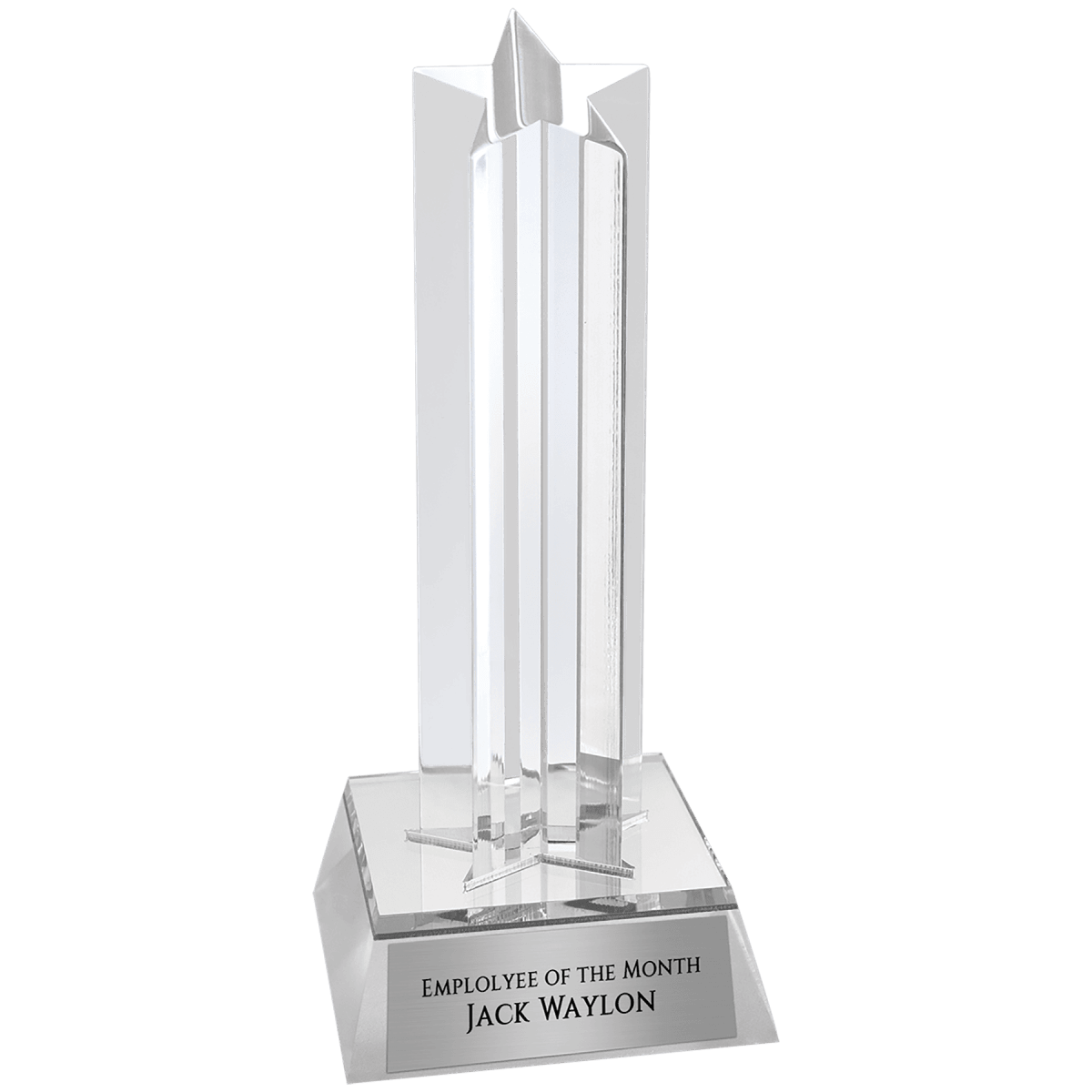 Small Silver Star Column Acrylic, product photo