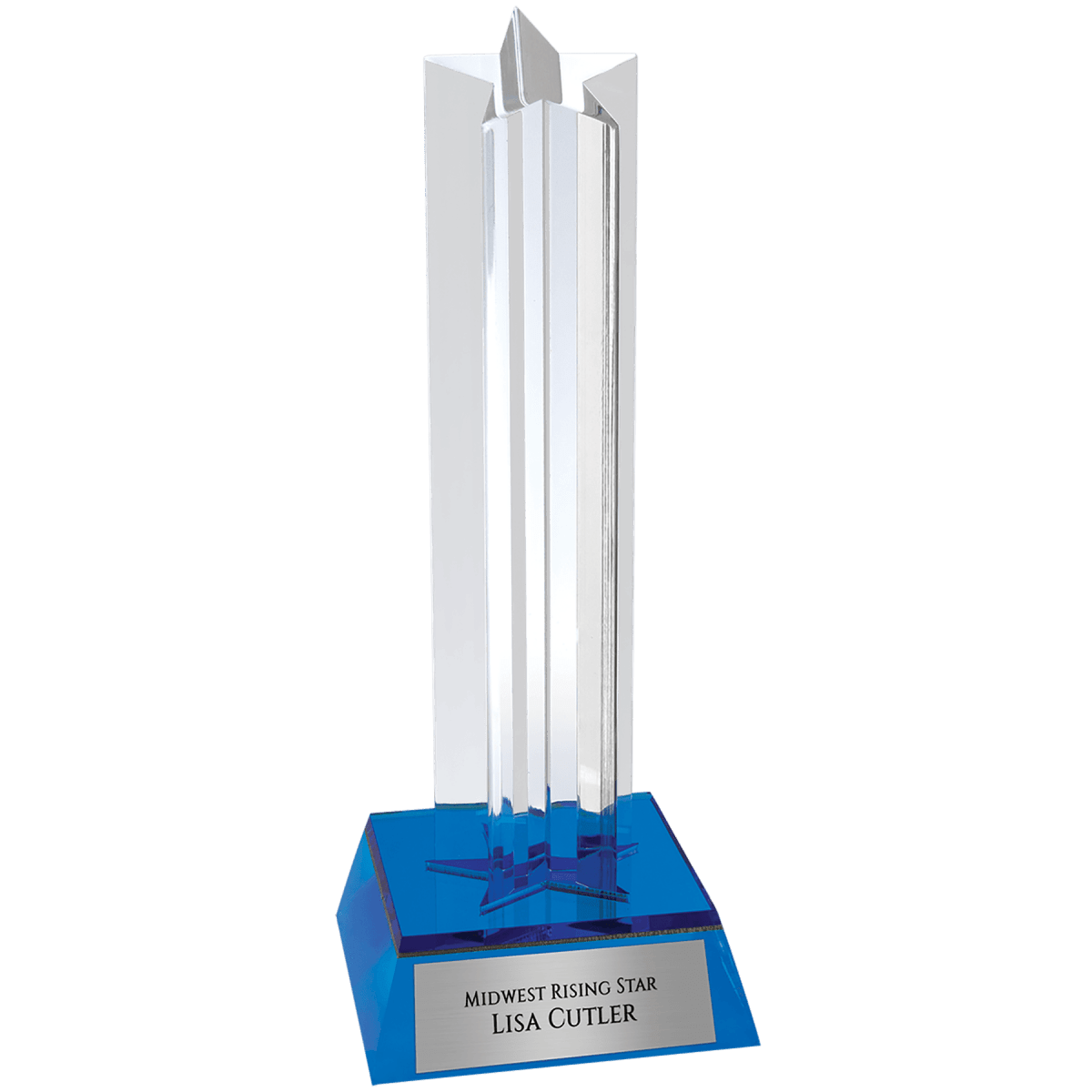 Medium Blue Star Column Acrylic, product photo