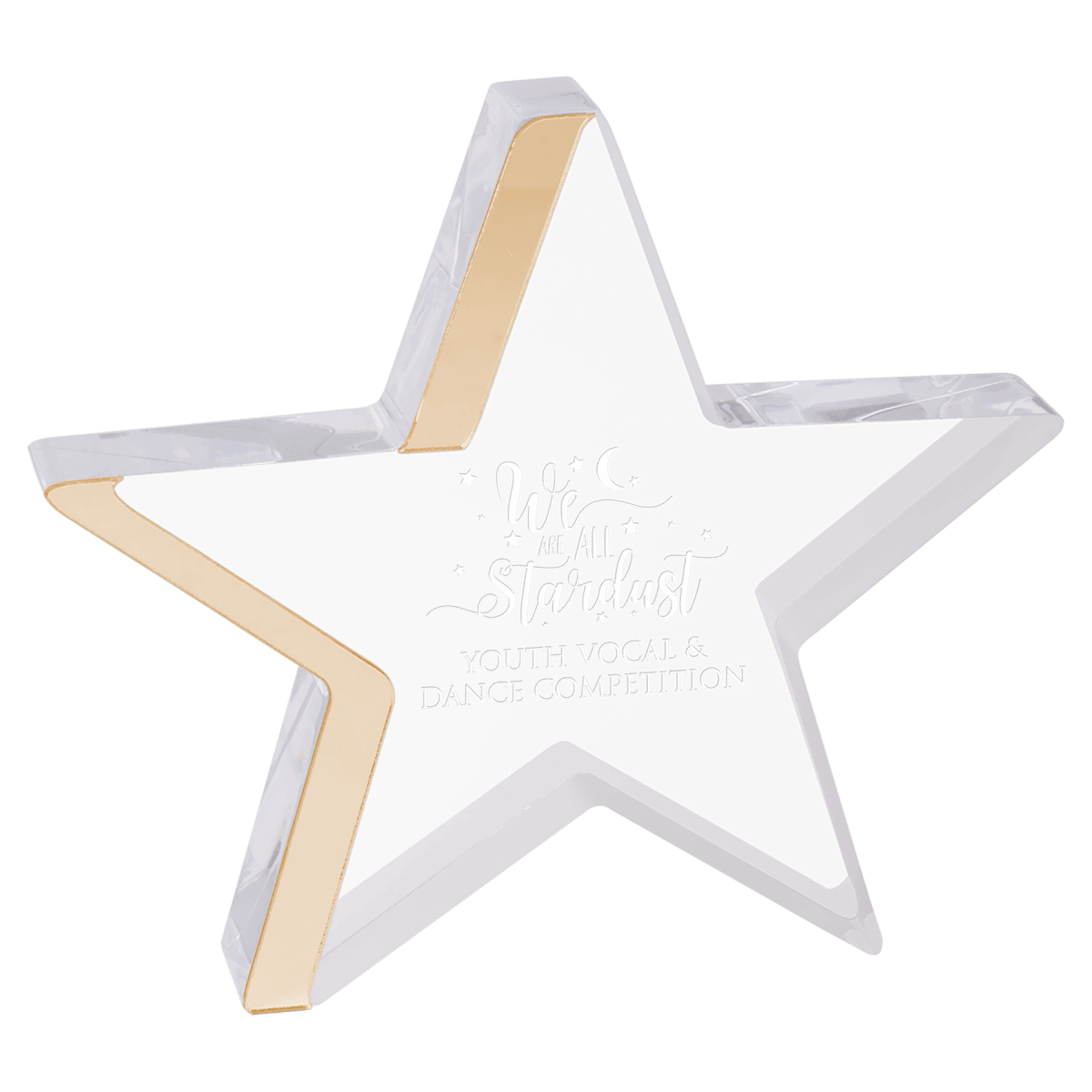 Small Gold Star Acrylic, product photo