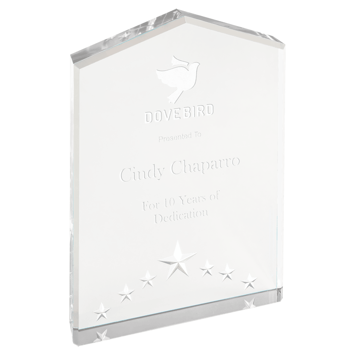 Large Silver Star Point Acrylic, product photo