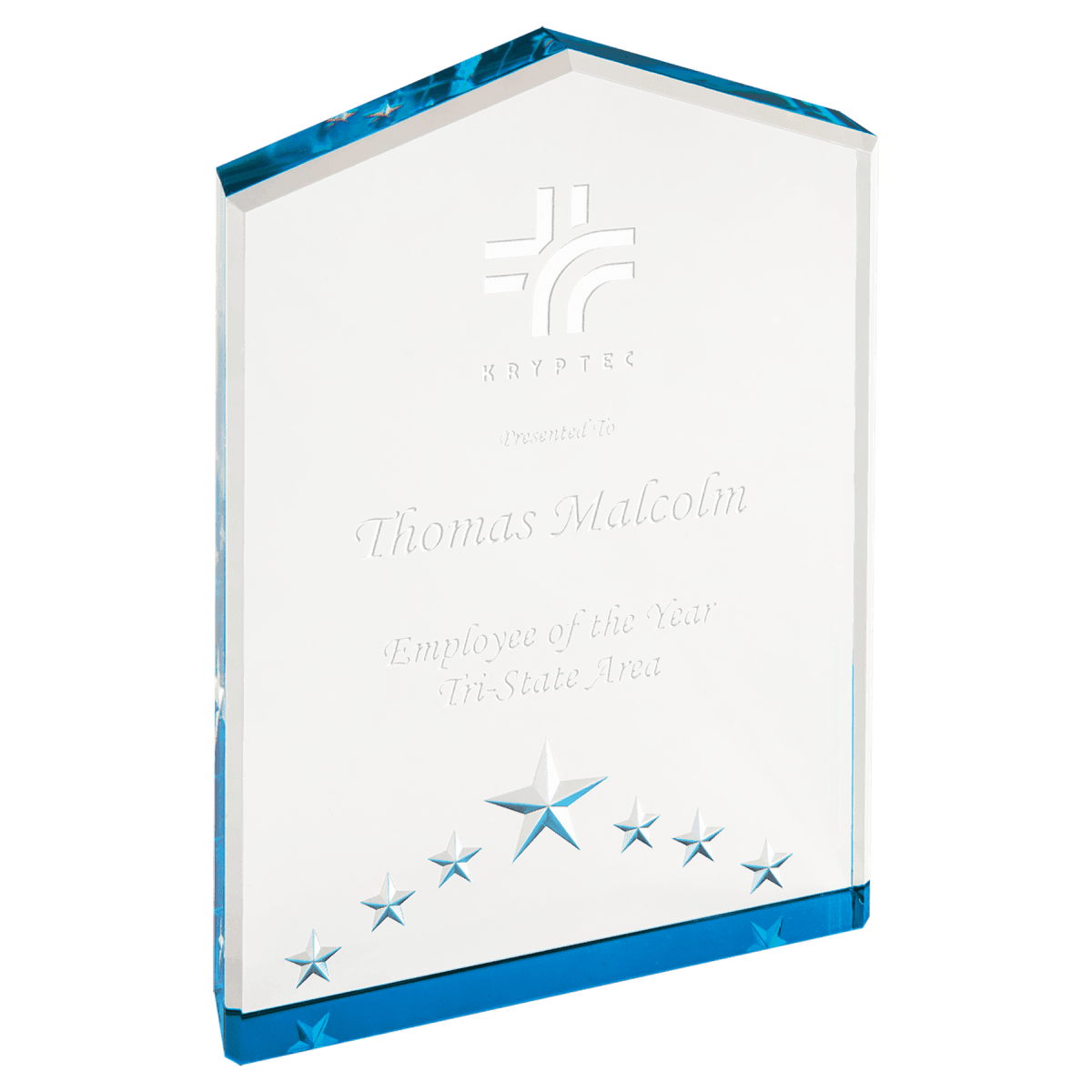Large Blue Star Point Acrylic, product photo