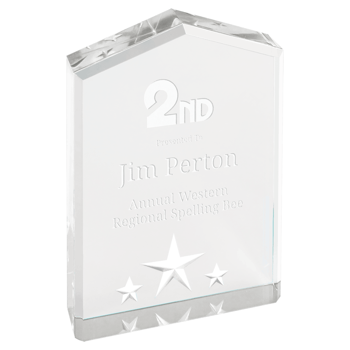 Small Silver Star Point Acrylic, product photo