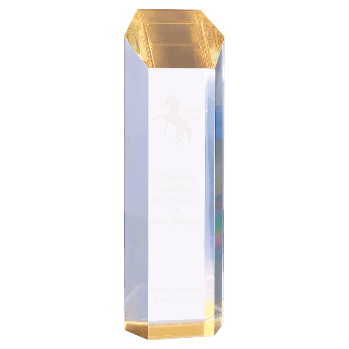 Small Gold Tower Acrylic, product photo