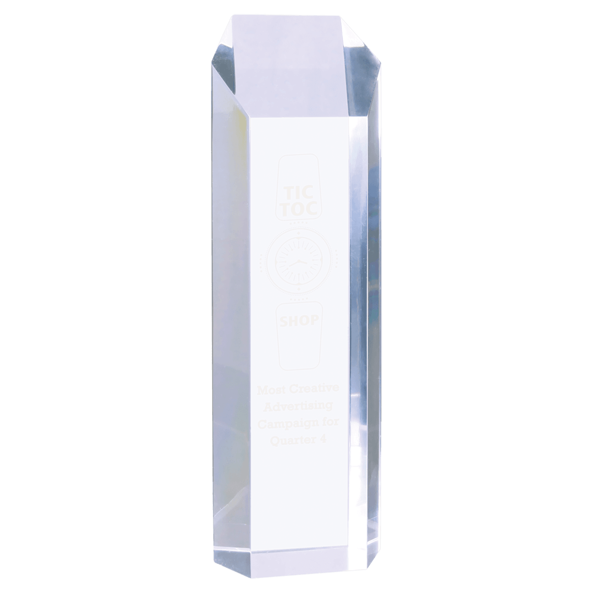 Small Clear Tower Acrylic, product photo