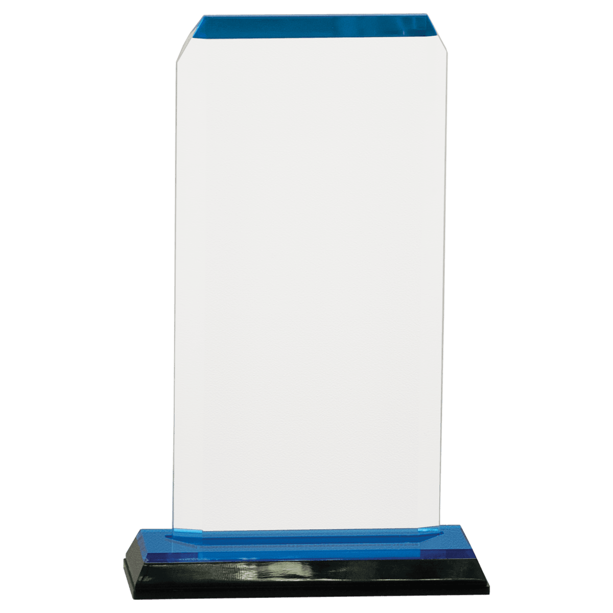 Large Blue Clipped Corners Impress Acrylic, product photo