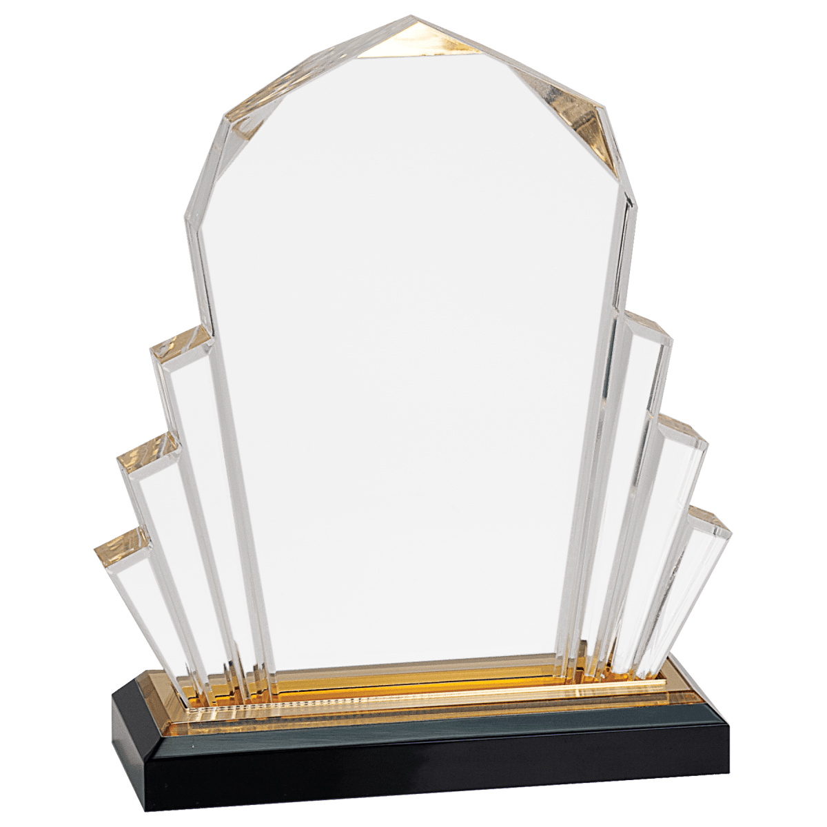 Small Gold Faceted Impress Acrylic, product photo