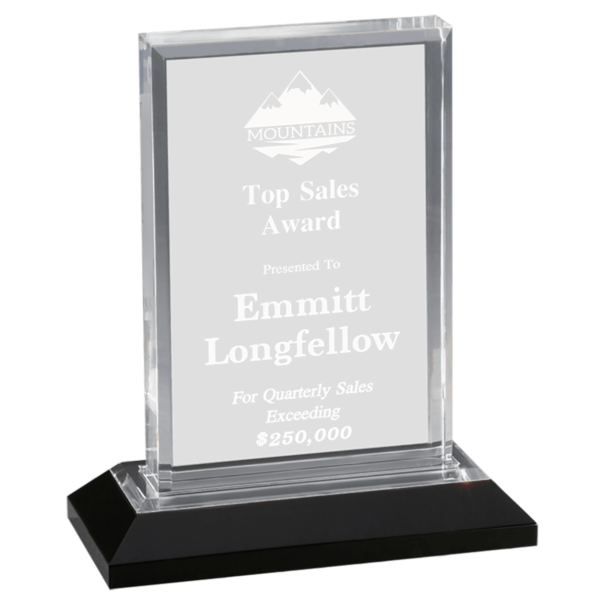 Medium Silver Beveled Impress Acrylic, product photo