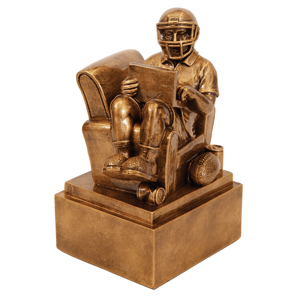 Fantasy Football Man In Chair Resin, product photo