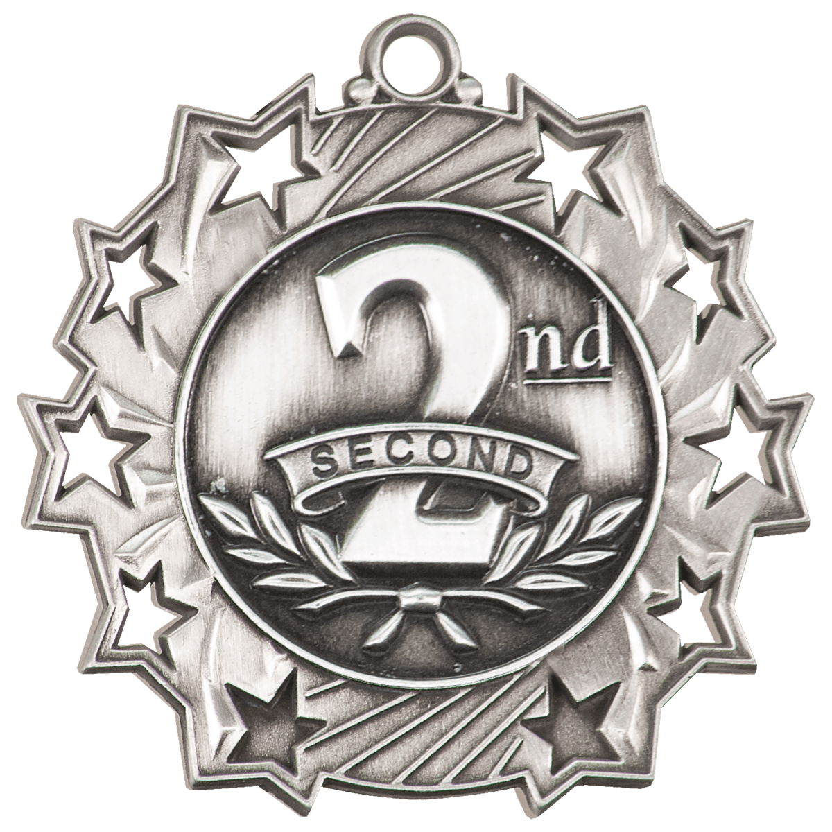2nd Place Ten Star Medal (Silver Only), product photo