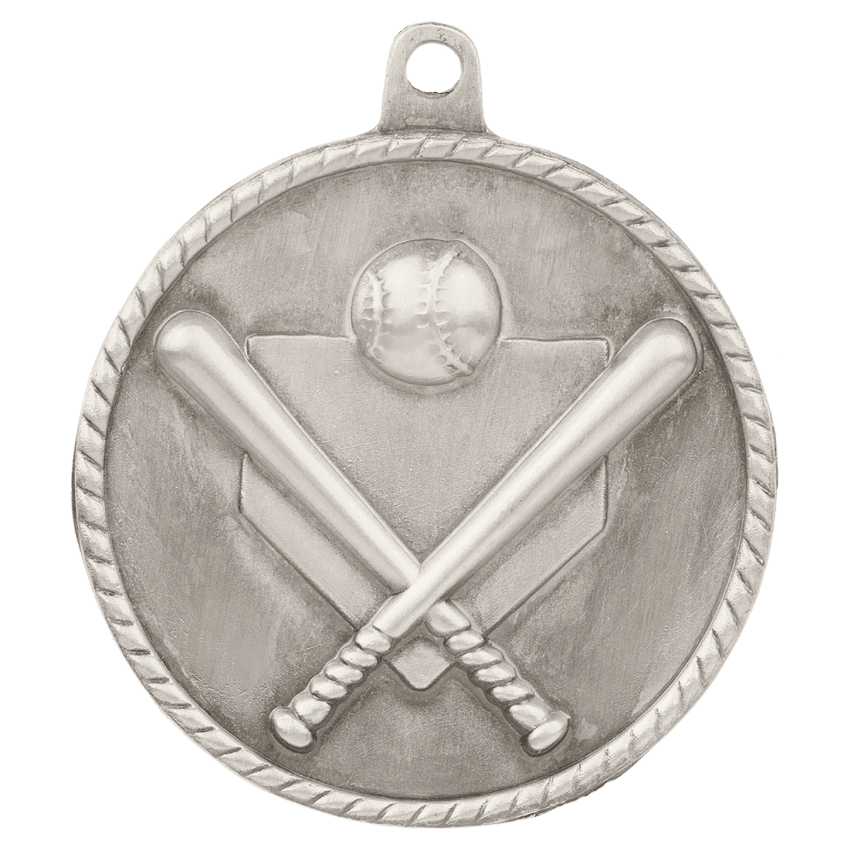 Baseball/Softball High Relief Medal-Silver, product photo