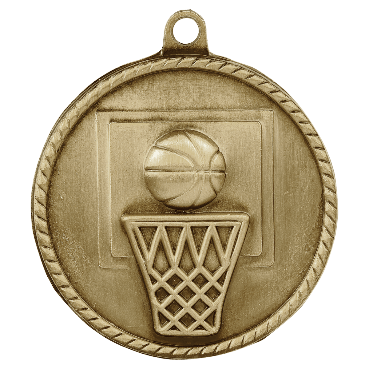 Basketball High Relief Medal-Gold, product photo