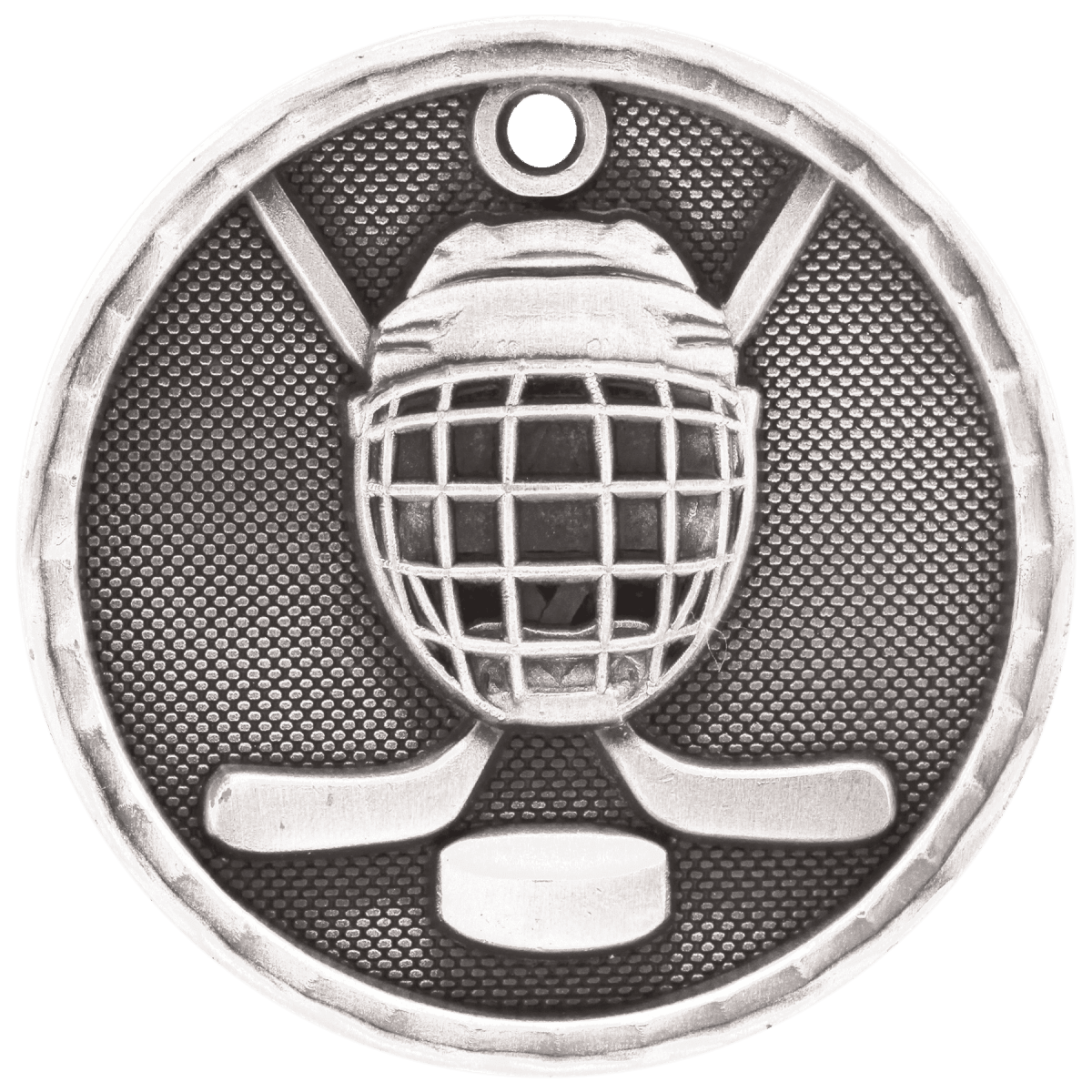 Hockey 3-D Medal-Silver, product photo